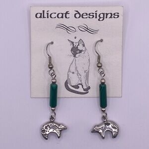 NWT Hand-Made Zuni Charm Dangle Earrings